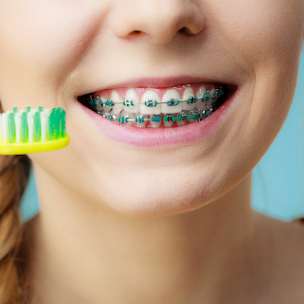 brushing and flossing